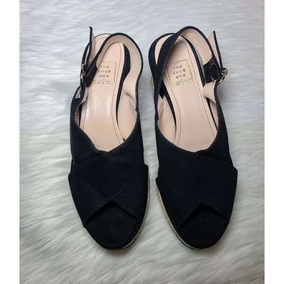 NWOB|The Shoe Box Suede Espadrille Platform Sandals, 37 - Picture 5 of 9